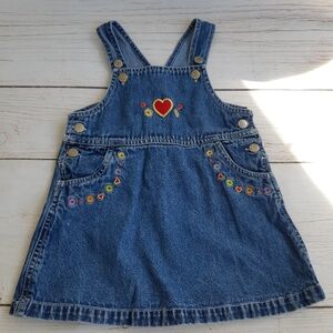 Mini Jez Denim Jumper Overall Dress 24M